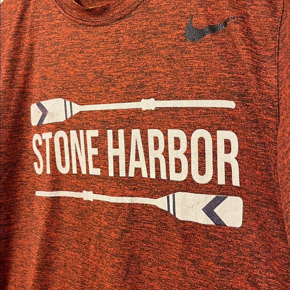 NIKE Dri-Fit Stone Harbor New Jersey Short Sleeve Tee Athletic Oars Men’s Medium - Picture 3 of 5